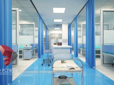 3D Hospital Icu Rendering Interior